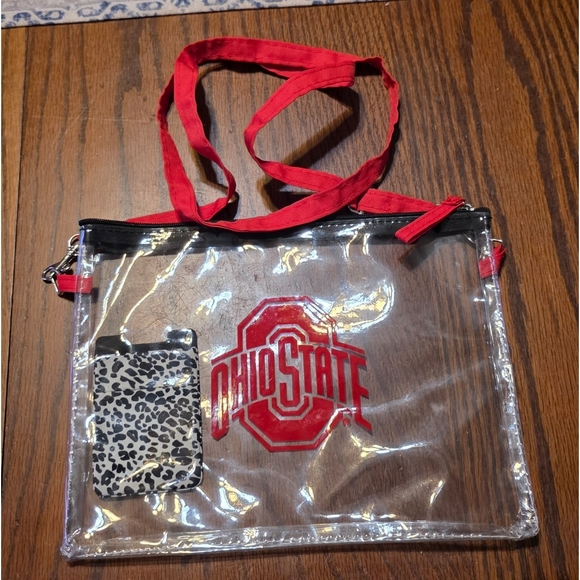 Ohio State Buckeyes Clear Stadium Crossbody Bag With Id Holder - Picture 1 of 5